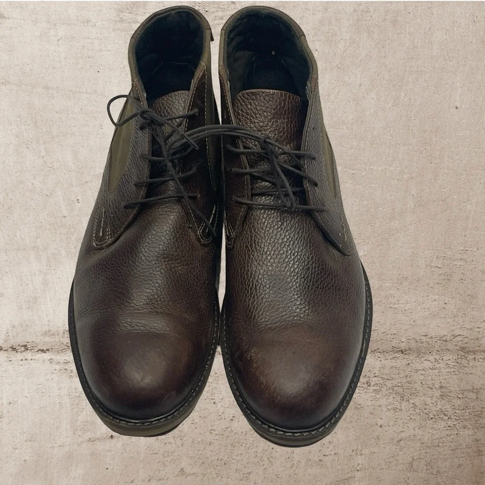 Steve Madden P-Karter Men's Brown Leather Ankle Boots s13